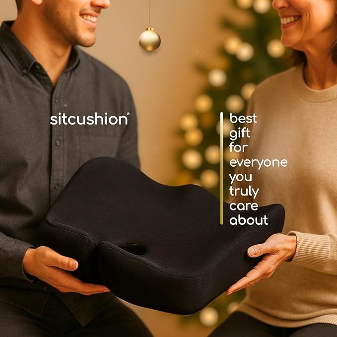 Driver Seat Cushion for Car, Tailbone Pain Relief Car Pillow and Seat Pad | Extra Large Driver Seat Cushion Offers Broad Car-Seat Coverage to Ease Hip and Tailbone Pressure During Long Drives (Gray) - Image 8