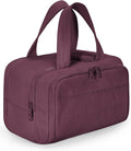 BAGSMART Travel Toiletry Bag, Crush Toiletry Bag for Women, Wide-open Puffy Toiletry Bags for Traveling, Large Travel Cosmetic Makeup Bag Organizer for Accessories,Toiletrie (Cherry Red) by BAGSMART