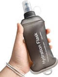 GUYI GYGYL Soft Flask, Collapsible Water Bottle for Sports, 250ml Grey | TPU Collapsible Water Bottle for Hydration Pack, Running Vest, Leak-Proof Folding Bottle for Hiking Cycling Climbing Jogging by GUYI