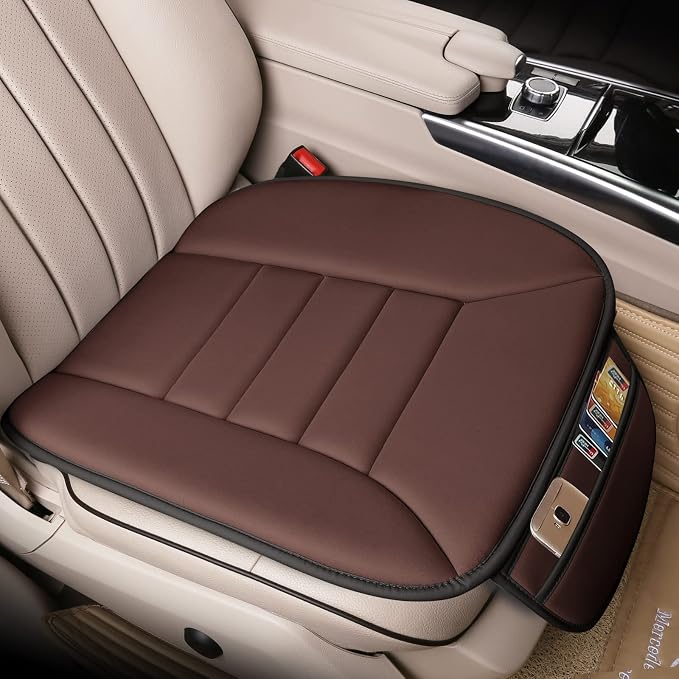 Lofty Aim Car Seat Cushion for Driving, Memory Foam Driver Seat Cushion | Car Seat Cushion for Long Driving, Automotive Seat Cushion for Pain Relief, Car Seat Pillow Fits Vehicles, Office, Brown by LoftyAim