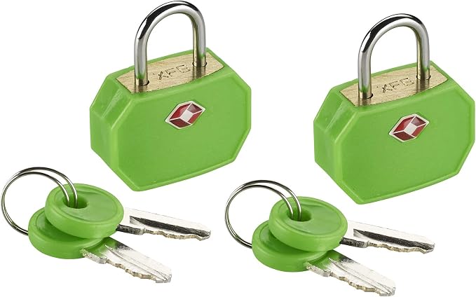 Lewis N. Clark Travel Sentry TSA Lock + Mini Padlock for Luggage Suitcase, Carry On, Backpack, Laptop Bag or Purse - Perfect for Airport, Hotel, and Gym by LewisNClark