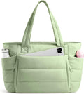 Uselike Tote Bag for Women with Zipper, Quilted Puffer Tote Bag with Compartments, Lightweight Puffy Work Bags for Women by Uselike