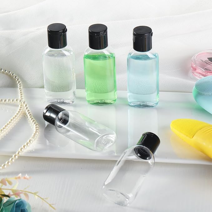 Travel Bottles for Toiletries TSA Approved 6Pack 1.69oz Leak Proof | Small Plastic Squeeze Bottle Refillable Empty Mini Travel Size Bottles Containers with Labels for Shampoo Conditioner Lotion - Image 6