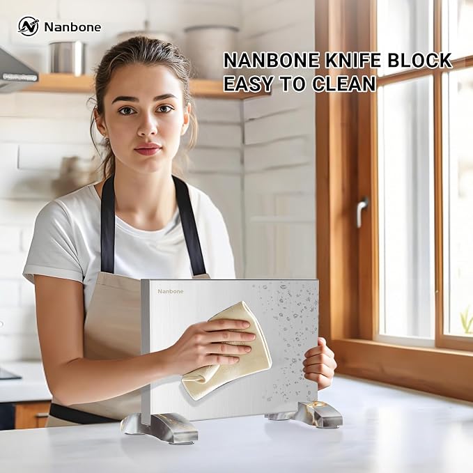 Magnetic Knife Block Stand Without Knives Double Sided Magnetic Knife Holder Rack for Kitchen Counter Stainless Steel Knife Magnetic Strip Display Stand Storage Organizer - Image 7