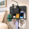 Floating Bedside Wall Shelf, Metal Wall Organizer with Detachable Cup Holde | No Drill Floating Wall Mounted Storage for Bedroom, Dorm, Loft Bed, Bunk Bed & Small Space Organization by ODCPN