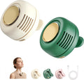 Portable Mini Bladeless Fan Clip On, 3 -Speed & Silent, 360° Rotatable for Shirt and Waist Clips Whirlwind Fans, USB Rechargeable (White and green) (white&green) by SBMKK