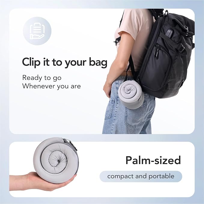 Travel Neck Pillow Airplane Neck Support Ergonomic Design for Traveling | 100% Pure Memory Foam Suitable for Airplanes,Offices and Cars, Cool Grey, Standard, C-Shape - Image 5