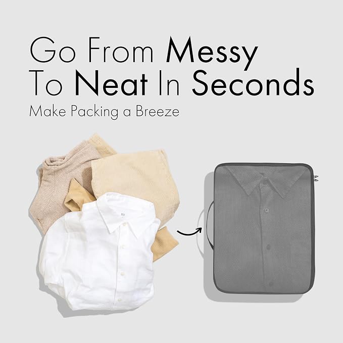 (Not Made In China) Packing Cubes For Travel, Luggage and Suitcase Organizer Bags, Carry On and Backpack Space Savers, Lightweight Waterproof Nylon, 8pc Set, Pewter - Image 4