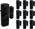 Door Window Alarm - 90dB Loud Home Security Sensor for Kids Safety, Burglar Alert for House, Apartment, Office, Hotel & Pool Window, Black (10 Pack) by Unknown