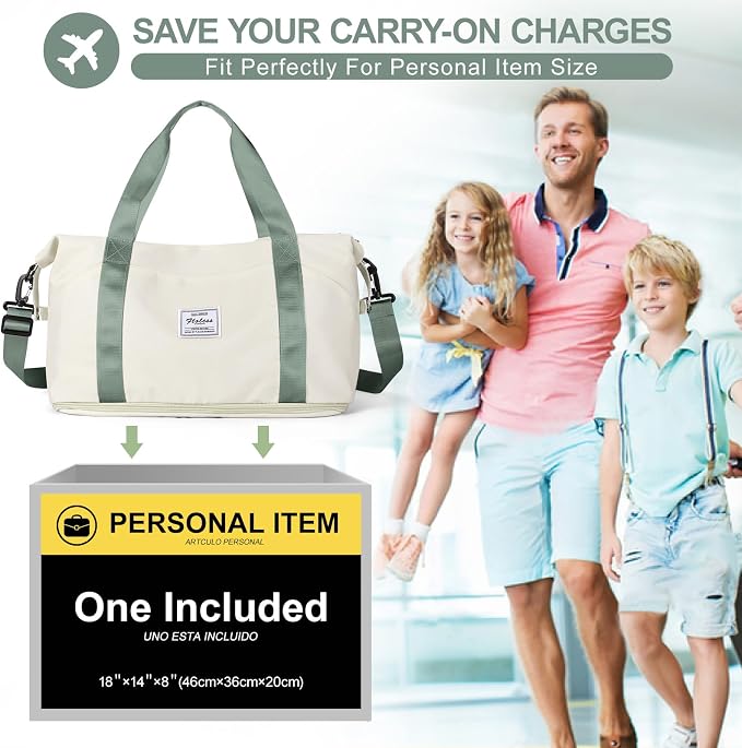Travel Duffel Bag, Sports Tote Gym Bag, Shoulder Weekender Overnight Bag for Women - Image 2