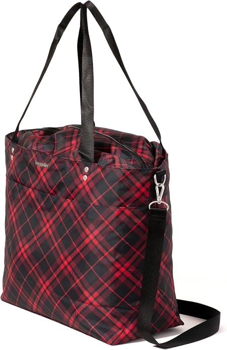Baggallini Carryall Tote - Lightweight Nylon Zipper Top Weekender Travel Beach Bag w/Luggage Sleeve - Image 9