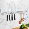 23 Inch Magnetic Knife Holder for Wall - Stainless Steel Magnet Knife Strip No Drill with 15 Hooks/Adhesive Tape/Screws, Kitchen Utensil Holder, Magnetic Knife Organizer, Wall Mounted Knife Storage by Unknown