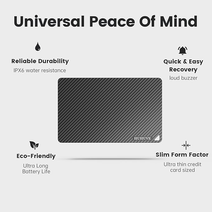 2026 [MFi Certified] Credit Card Wallet Tracker PRO (iOS Only) in Works with Find My GPS Tracking Card IP69 Slim Passport Item Finder, 6-10 Battery Life - Image 2