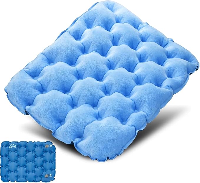Inflatable Seat Cushion Lightweight Airplane Seat Cushion | Stadium Seat Travel Cushion for Climbing Hiking Office Airplane by OTNYZZ