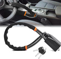DualGuard Car Steering Wheel & Seat Belt Lock - 17" Universal Anti-Theft Device for Vehicles, SUVs, Golf Carts | Compact & Lightweight Security Lock with Multi-Function Keys (Black) by Unknown