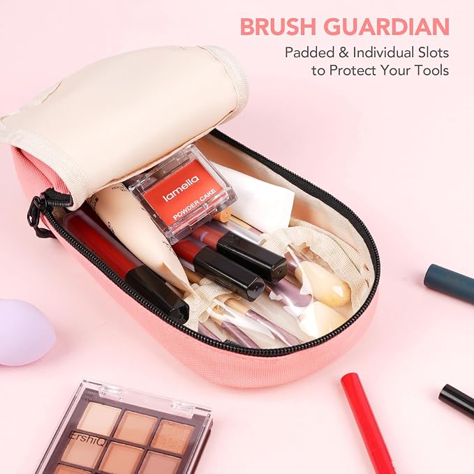 5-Piece Travel Toiletry Bag for Women, Organize Toiletries and Cosmetics | Personal Travel Essentials, with Hanging Toiletry Bag, Clear Cosmetic Bag, Makeup Bag, Jewelry Case & Cable Pouch - Pink - Image 8