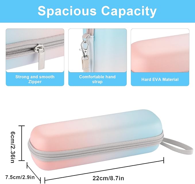Toothbrush Travel Case for Oral B/Oral-B Pro 1000 1500 5000 7000 7500 9600/ Philips Sonicare 4100 5100 1100 6100 5300 Electric Toothbrush, Portable Hard Protective Storage Bag (Gradient) - Image 2