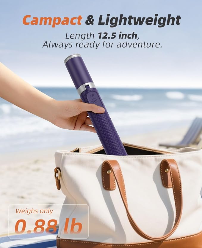 Tripod for iPhone, Selfie Stick with Remote, Stable & Durable Phone Tripod | Portable Travel Cell Phone Stand, Extendable All-in-1 Tripod for Video Recording Compatible with iPhone Android - Image 7