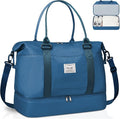 BAGAIL Travel Duffel Bag, Weekender Bags for Women, Overnight Gym Carry On Tote Bag with Wet Pocket, Hospital Mom Bag for Labor and Delivery - Extra Large, Peacock Blue by BAGAIL