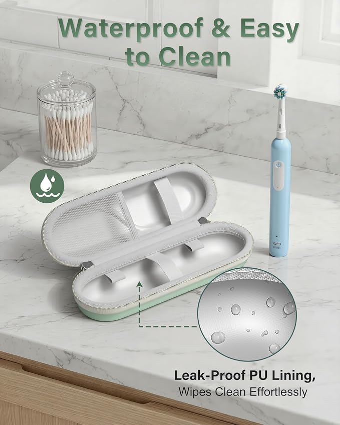 ProCase Toothbrush Travel Case for Oral-B/Oral-B Pro 1000 1500 5000 7000 7500 6000 9600/Philips Sonicare 4100 5100 1100 6100 5300 Oral-B iO Electric Toothbrush Portable Hard Container -Aqua - Image 3