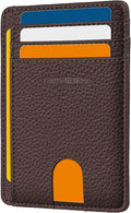 RUNBOX Slim Wallet for Men and Women, RFID Blocking Leather Card Holder | Minimalist 8-slot design fits IDs and credit cards in a thin profile for front pockets, purses, pants and travel by RUNBOX
