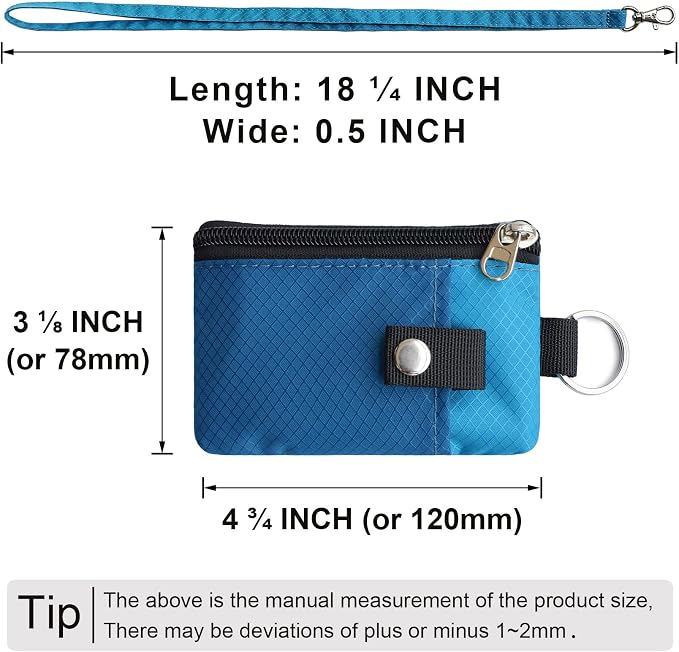 CHENSPRX Minimalist RFID Blocking Small Wallet with ID Window,WaterResistant Zip Id Case Wallet with Lanyard Keychain for Cards,Cash,Travel,Women,Men - Image 5