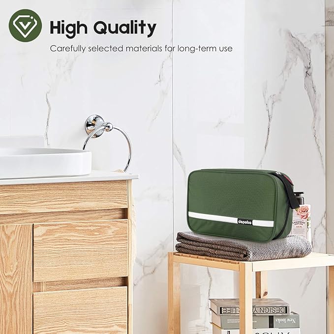 Travel Toiletry Bag for Women, Dopp Kit for Men, Waterproof Makeup Bag Shaving Bag with Hanging Hook, Portable Toiletry Organizer for Traveling and Camping - Image 7