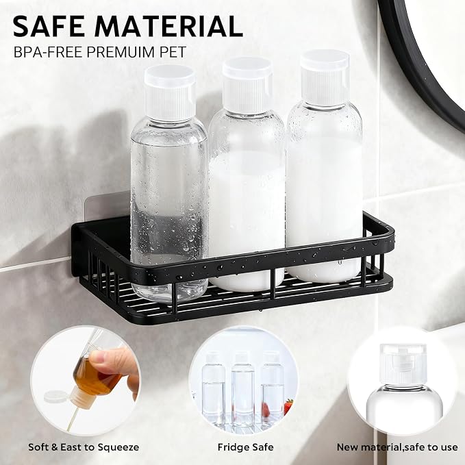 5 Pack 3.4 oz Travel Bottles for Toiletries, TSA Approved Leak Proof Refillable Travel Size Containers, Clear Plastic Shampoo Bottles for Lotion Conditioner - Image 5