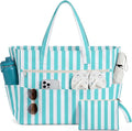 Large Beach Bags for Women, Waterproof Sandproof Beach Tote Bags Swim Pool Bags with Zipper & Wet Pocket Family by Unknown