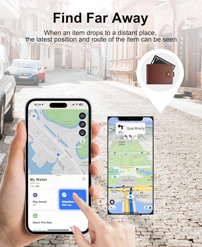 Wallet Tracker Card, for Apple Find My Ultra Thin and Rechargeable Tracker Tags Bluetooth Wallet Finder IP68 Waterproof Tracker Item Finder for Keys, Bags, Passport [Apple MFi Certified] - Image 6