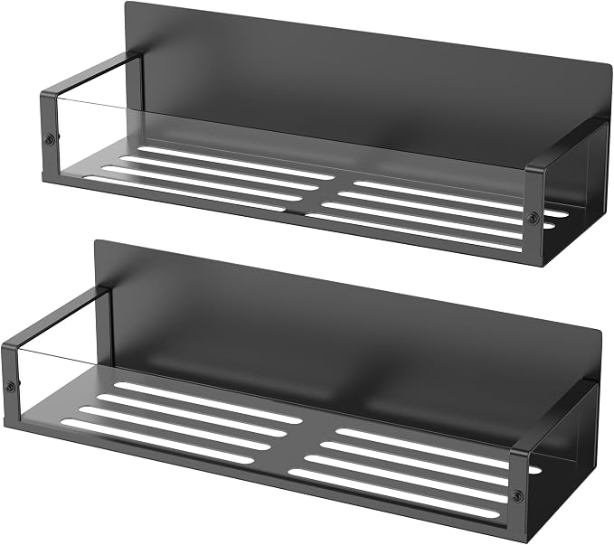 HuggieGems Metal Magnetic Spice Rack for Refrigerator Clear, 2 Pack | Magnetic Shelves Heavy Duty for Fridge in Kitchen, Seasoning Storage Organizer, For Oven Washer and Dryer, For Heavier Items - Image 5