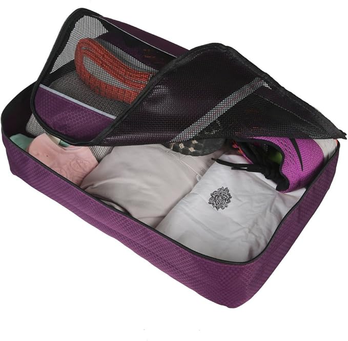 5 Set Packing Cubes for Travel Large Suitcase Luggage Organizer Bags Travel Accessories Vacation 4 Cubes 1 Laundry Pouch Bag - Image 4