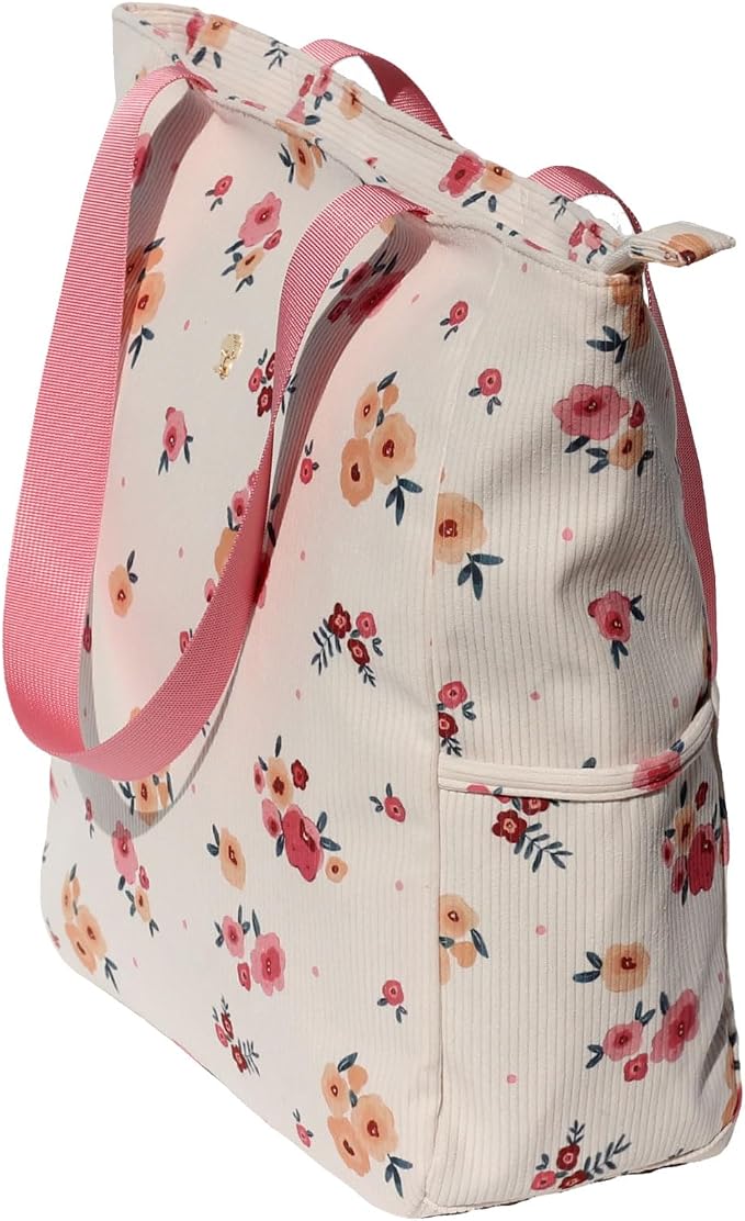 ESVAN Original Floral Water Resistant Large Tote Bag Shoulder Bag for Gym Beach Travel Daily Bags Upgraded - Image 5