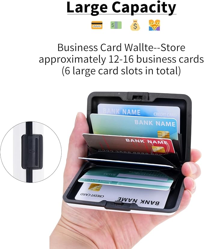 Women Credit Cards Holder,RFID Blocking Protection Aluminum Metal Wallet for Men Women Business Card Holder - Image 3
