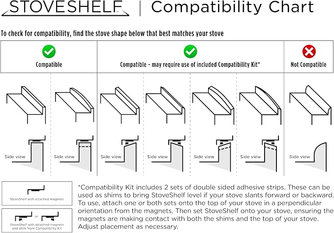 StoveShelf 24" Apartment Length White Magnetic Shelf for Kitchen Stove - Kitchen Storage Solution with Zero Installation - Over Stove Spice Rack Organizer - Image 8