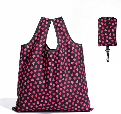 1 Pack Reusable Shopping Bag, Foldable Grocery Bag, Black | Large Capacity, Washable, Grocery Tote, Utility Travel Shoulder Bag by MOLOVACase