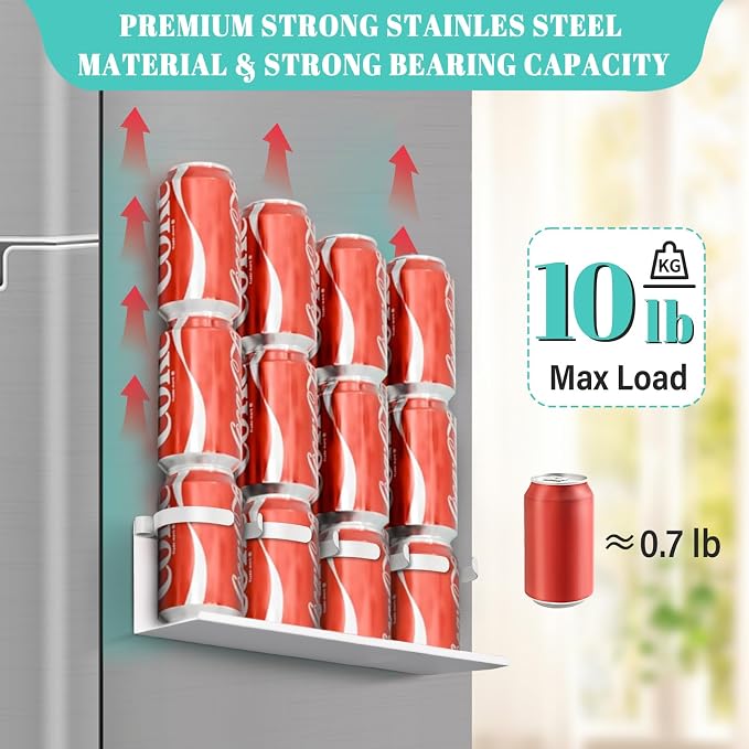 Magnetic Cup Holder for Fridge,8 Cups Water Bottle Organizer for Stanley 30 40 oz with Tumbler Lid Organizer,High Capacity Heavy Duty Kitchen Storage Rack Accessories - Image 4