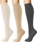 Breslatte Compression Socks for Women Men 15-20 mmHg | Graduated compression stockings knee high athletic support socks for travel running flying nurse pregnant by Breslatte