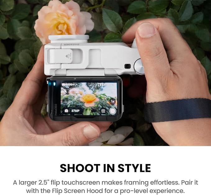 Insta360 Ace Pro 2 Arctic White Limited Edition Flash Print Bundle - 8K Waterproof Action Camera Co-Engineered with Leica, 1/1.3" Sensor, Leading Low Light, Xplorer Grip Pro Kit for Street Photography - Image 10