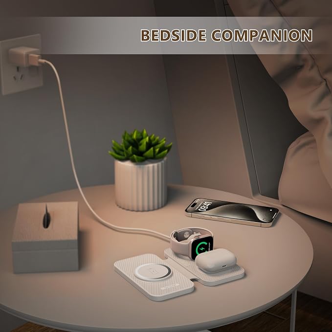 2026 Traveling Portable Wireless Mag-Safe Fast Charging Station | Magnetic 3 in 1 Charger for iPhone 17 16 15 14 13 12 Pro Max Plus,Apple Watch Series & Air pods 4 3 2 Pro-Gifts for Family - Image 7