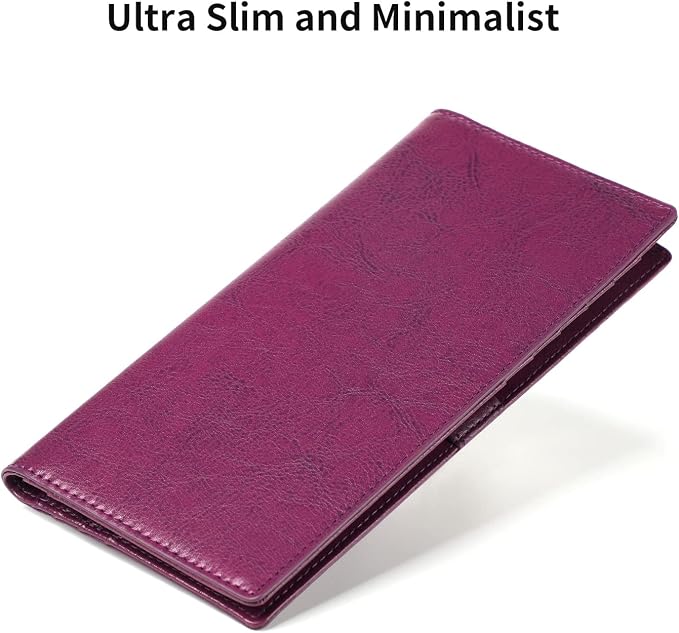 Ultra Slim Thin Leather Women Wallet RFID Blocking Credit Card Holder Bifold Long Ladies Billfold - Image 7