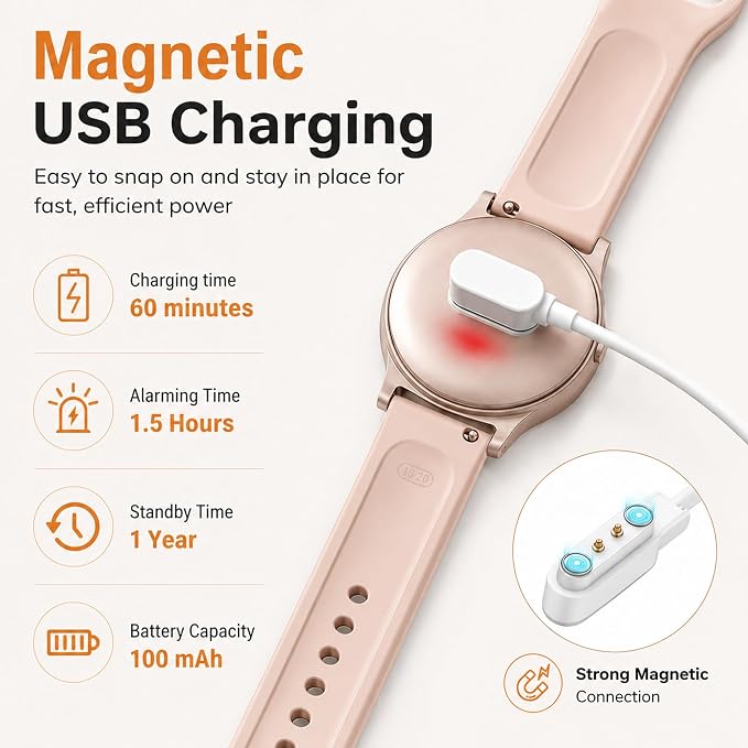 Personal Alarm with 130dB Siren, Rechargeable Wearable SOS Safety Device One-Key Panic Button Smart Emergency Alarm Sends Calls and Texts to Your Phone for Women Elderly Kids (Rose Gold) - Image 8