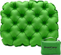 Inflatable Seat Cushion, Lightweight Stadium Seat Pad, Travel Air seat Cushion Anti-Slip for Airplane, Long Flights, Hiking, Climbing, Home and Camping, Compact Air Cushion,Green by Unknown
