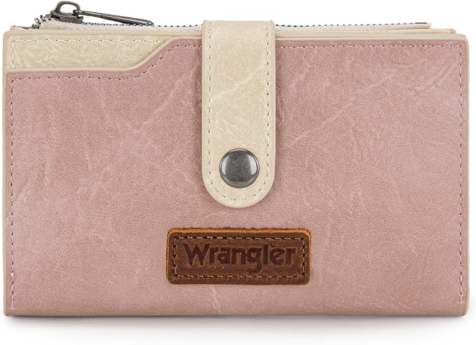 Wrangler Wallet for Women Bifold Card Holder with Zipper and ID Window by Wrangler%C2%AE