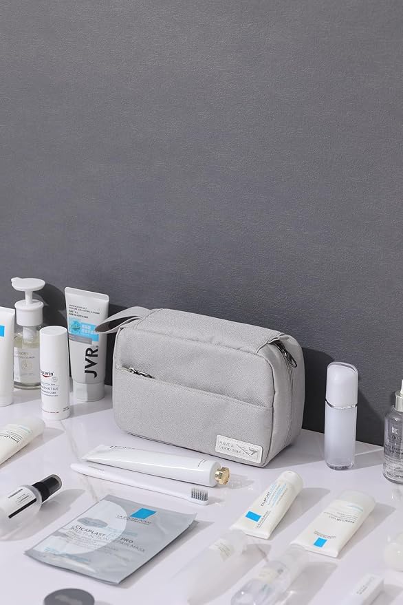 FabDay Small Travel Hanging Toiletry Bag Makeup Toiletries Bag Waterproof Men Black - Image 9
