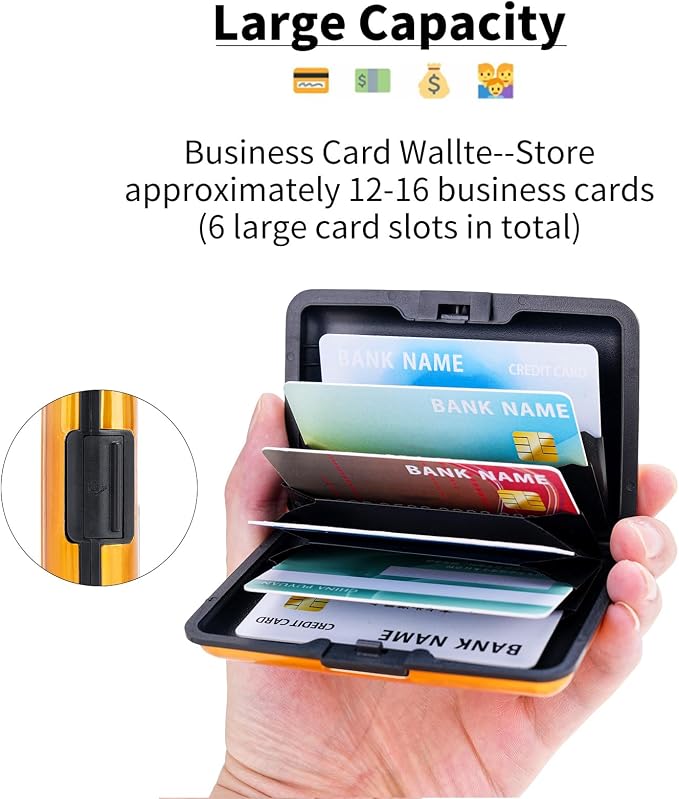Women Credit Cards Holder,RFID Blocking Protection Aluminum Metal Wallet for Men Women Business Card Holder - Image 3