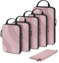 BAGSMART Compression Packing Cubes for Travel | Lightweight suitcase organizers bag set, space-saving double zipper expansion for carry-on luggage & travel organization by BAGSMART