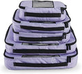 TravelWise Luggage Packing Organization Cubes 5 Pack, Lavender, 2 Small, 2 Medium, 1 Large (TWPC-27) by TravelWise