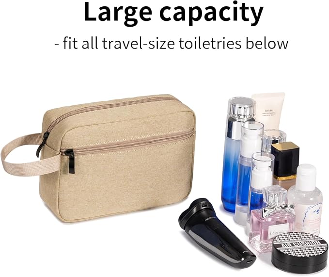 Travel Toiletry Bag for Men & Women, Hanging Cosmetic Organizer | Water-Resistant Fabric, Sturdy Handle, Lightweight Dopp Kit – Bathroom Toiletries, Makeup, Shaving, Grooming & Accessories - Image 4