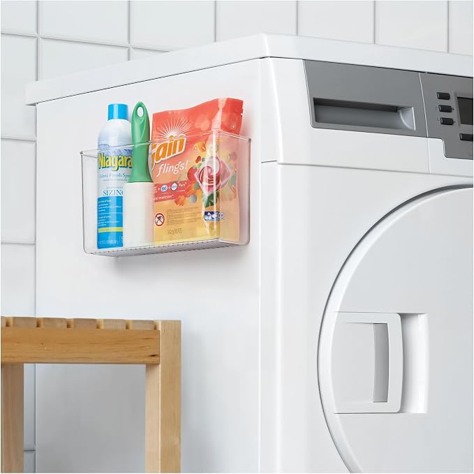 iDesign AFFIXX Plastic Wall Mount Organizer for Kitchen Bathroom, Office, Bedroom, Garage, Craft Room, 3.5" x 11" x 6.5", Clear | For Kitchen, Bathroom, Office, Bedroom, Garage, Craft Room - Image 5